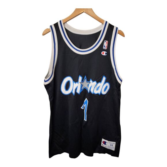 Vintage 90s Penny Hardaway Orlando Magic Champion Black Jersey Size 44 - Picture 12 of 12